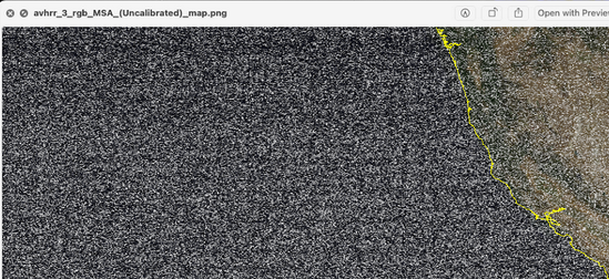 Figure: First attempt capturing signal from NOAA satelittles.