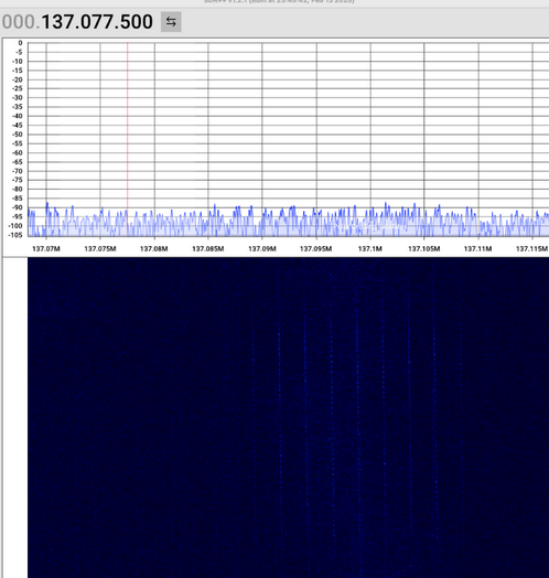 Figure: Using SDR++ to capture the signal.